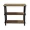 Alaterre Furniture Pomona 31"H 2-Shelf Metal and Solid Wood Under-Window Bookcase AMBA1420 - alternate 1